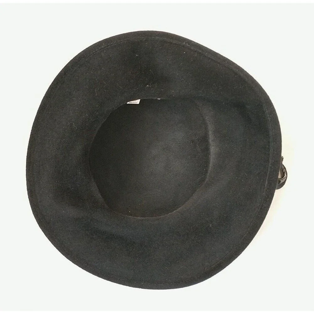 VTG BETMAR New York Women Black Bonnie Hat Bow Feather Flower Sequin Union USA - Picture 8 of 9